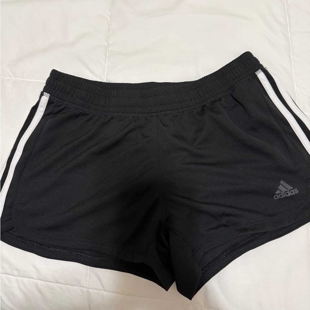 Adidas Women's Black and White Athletic Shorts